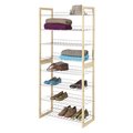 Whitmor 27.5 in. H X 25 in. W X 11.63 in. L Chrome/Wood Closet Organizer 6026-220